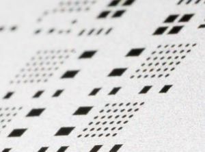 Stencil Cut Foil closeup